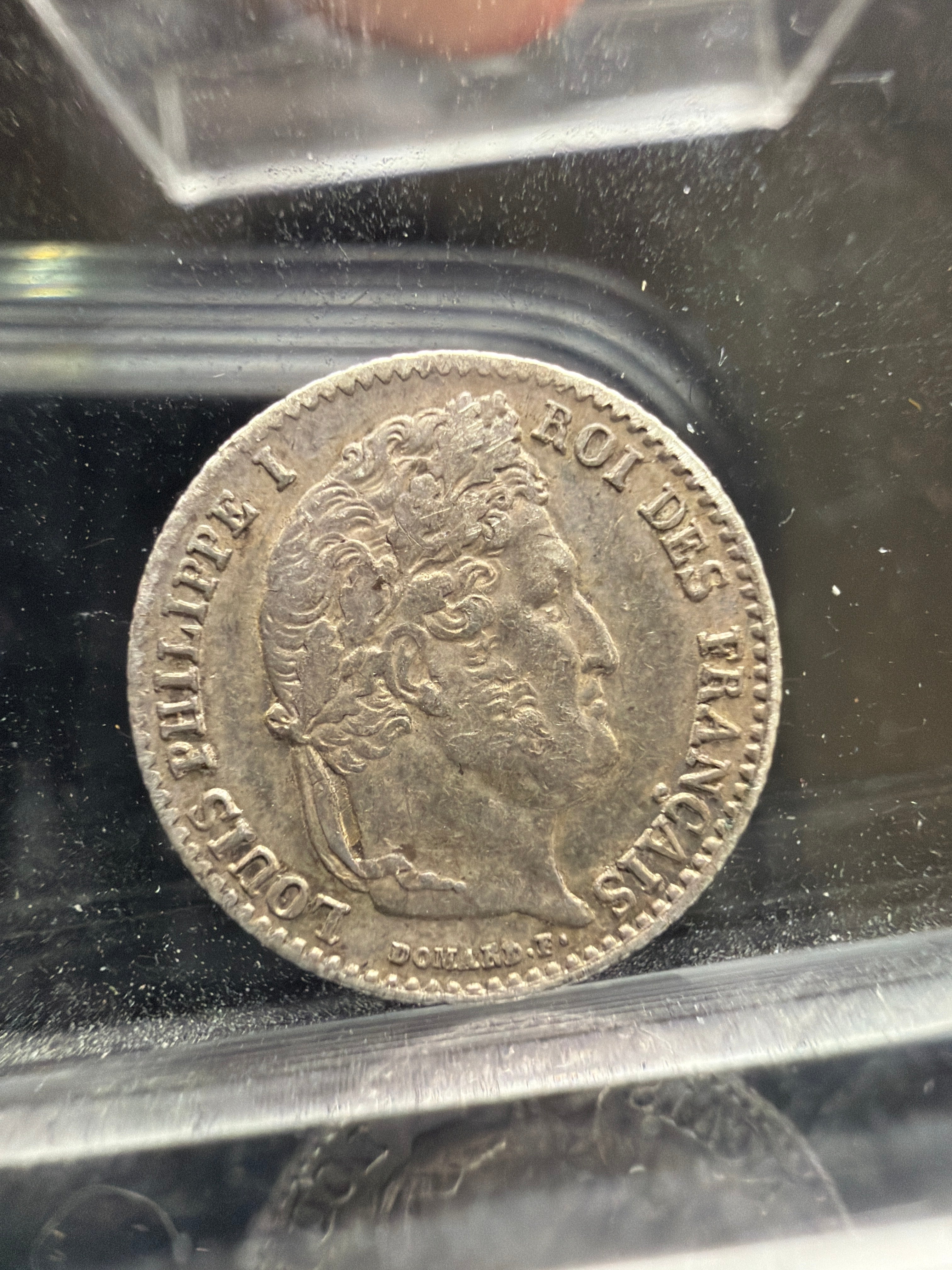 1845 AU France 1/4 franc - Silver coin of Napoleon