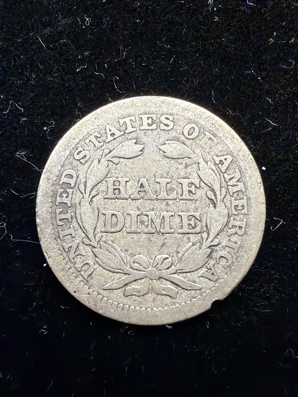 1857 Half Dime - Seated Liberty US Silver Coin h10c