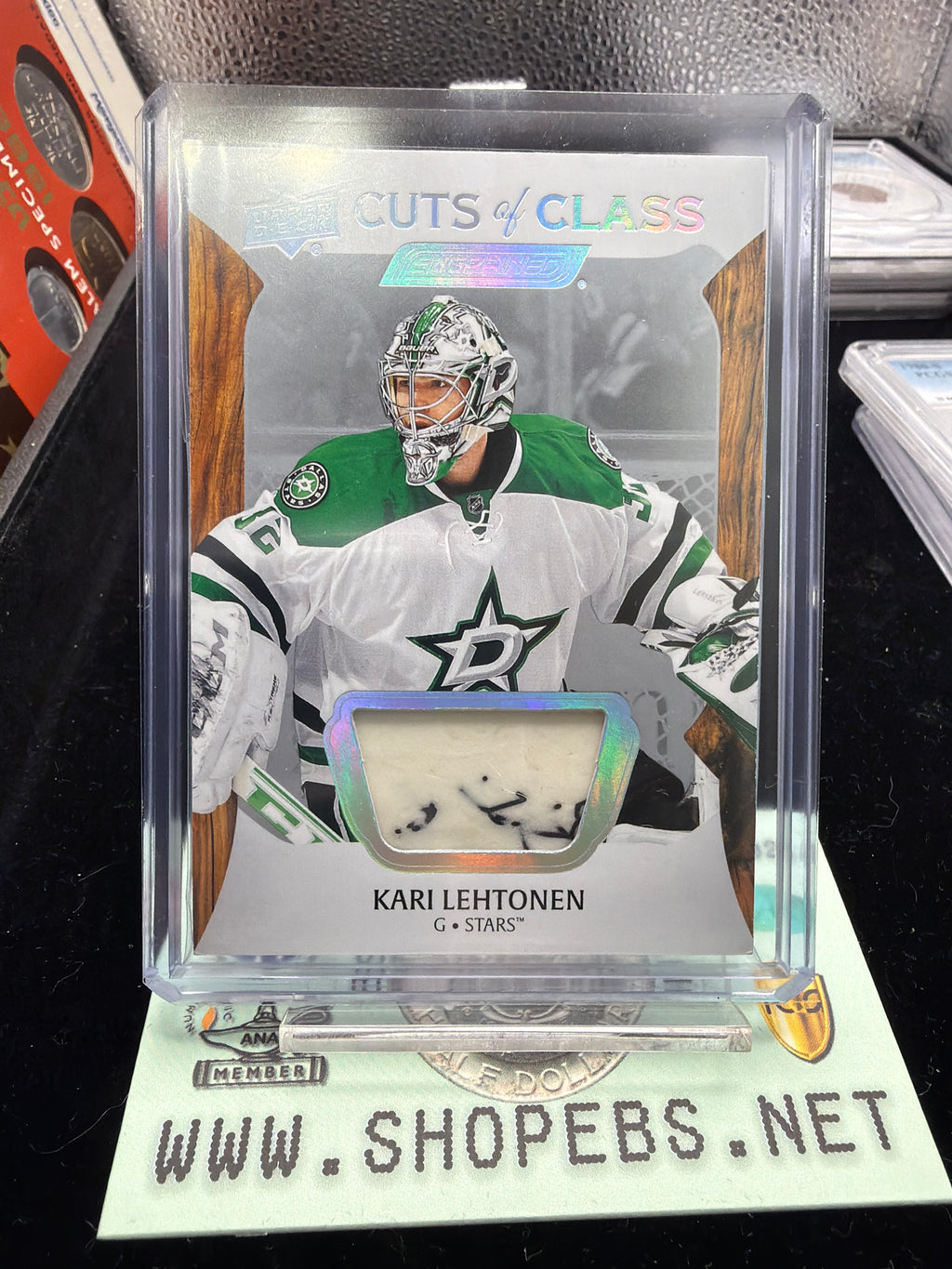 Kari Lehtonen Relic - Cuts of Class insert 25 Engrained Icons hockey