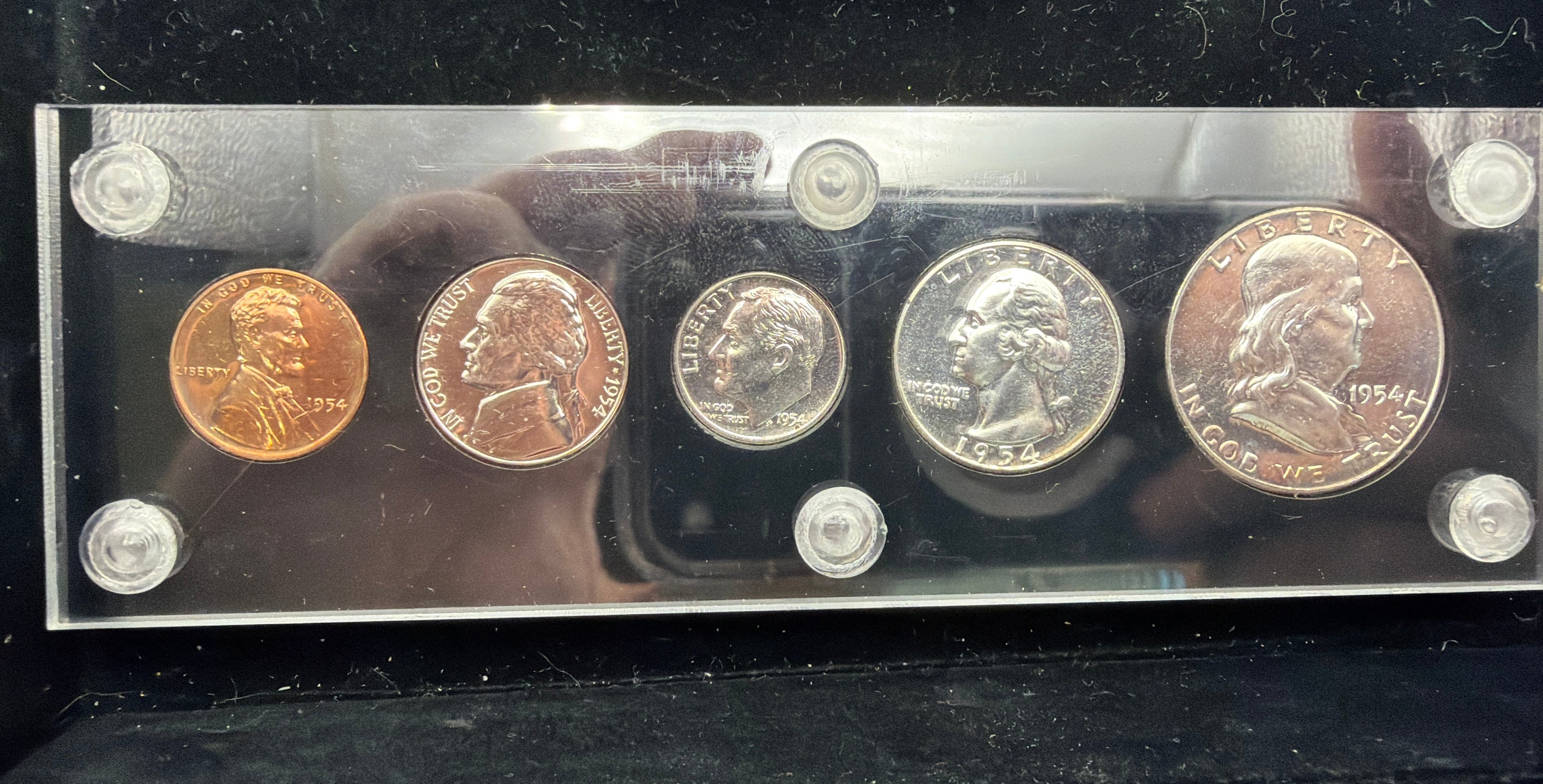1954 US PROOF SET - 90% SILVER RARE BOX PROOF SET - NO OGP