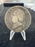 1821 W France 5 Francs - Louis XVIII 90% silver coin