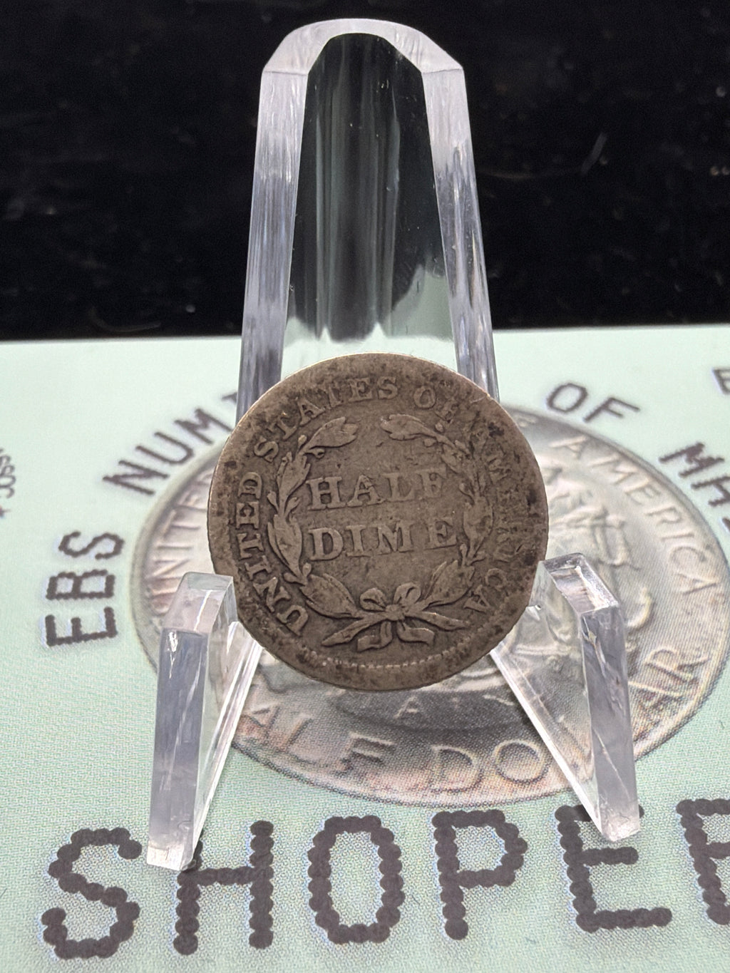 1853 w/ Arrows Half Dime - seated liberty US silver coin