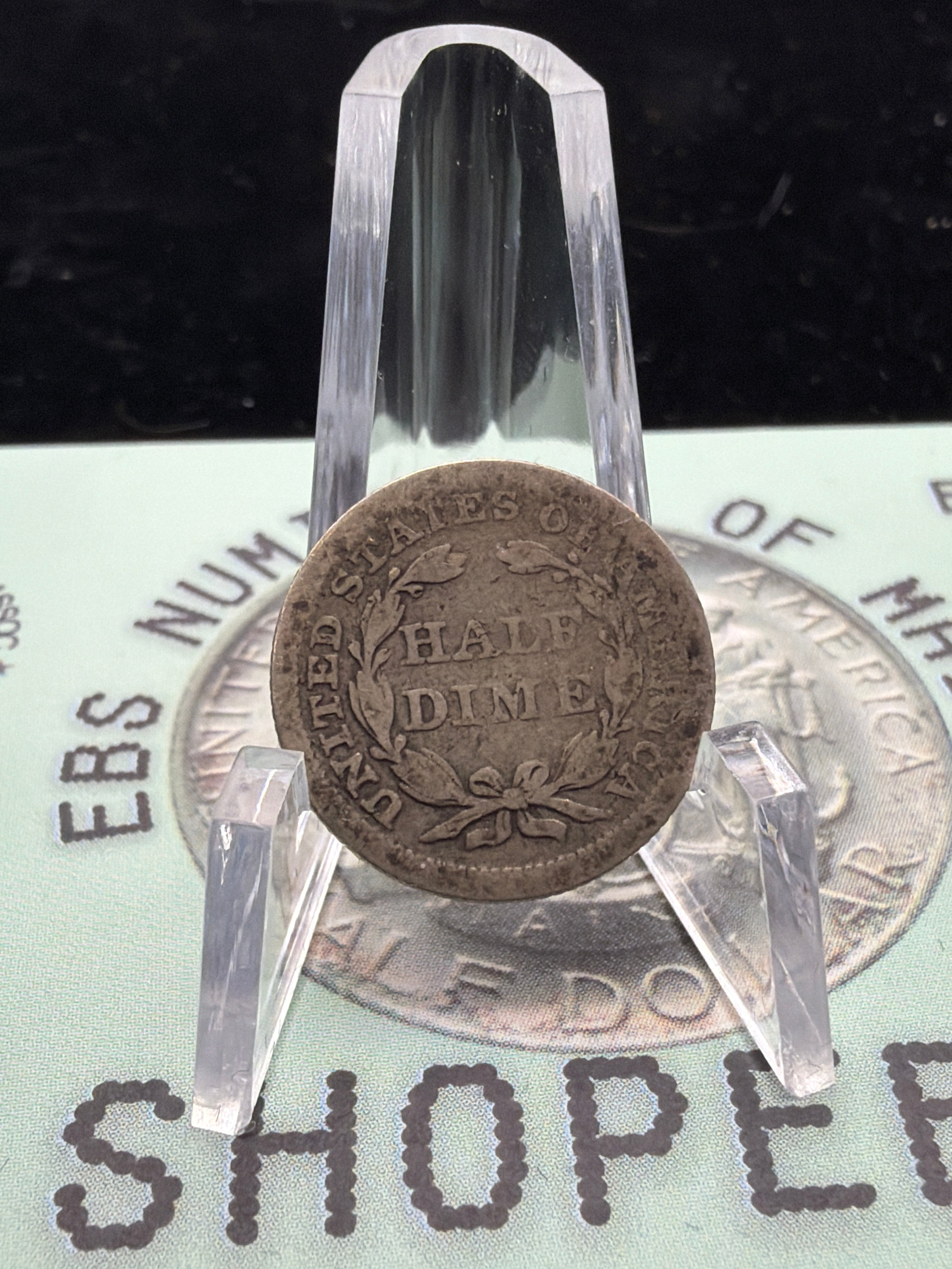 1853 w/ Arrows Half Dime - seated liberty US silver coin
