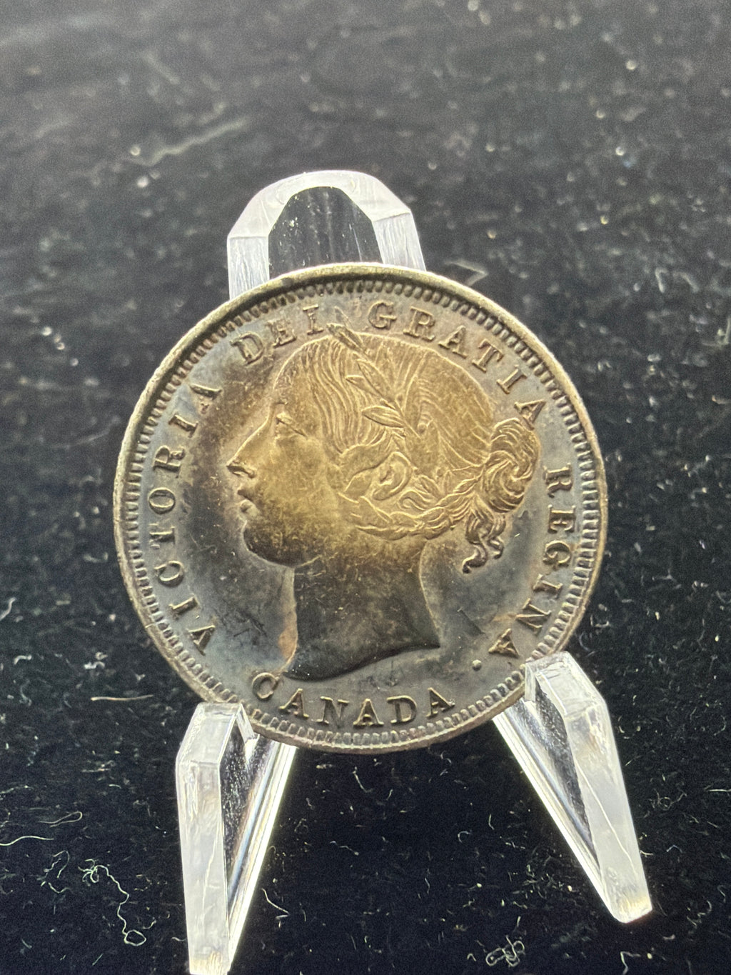 XF/AU Canada 1858 20 cents - rare silver coin Queen Victoria
