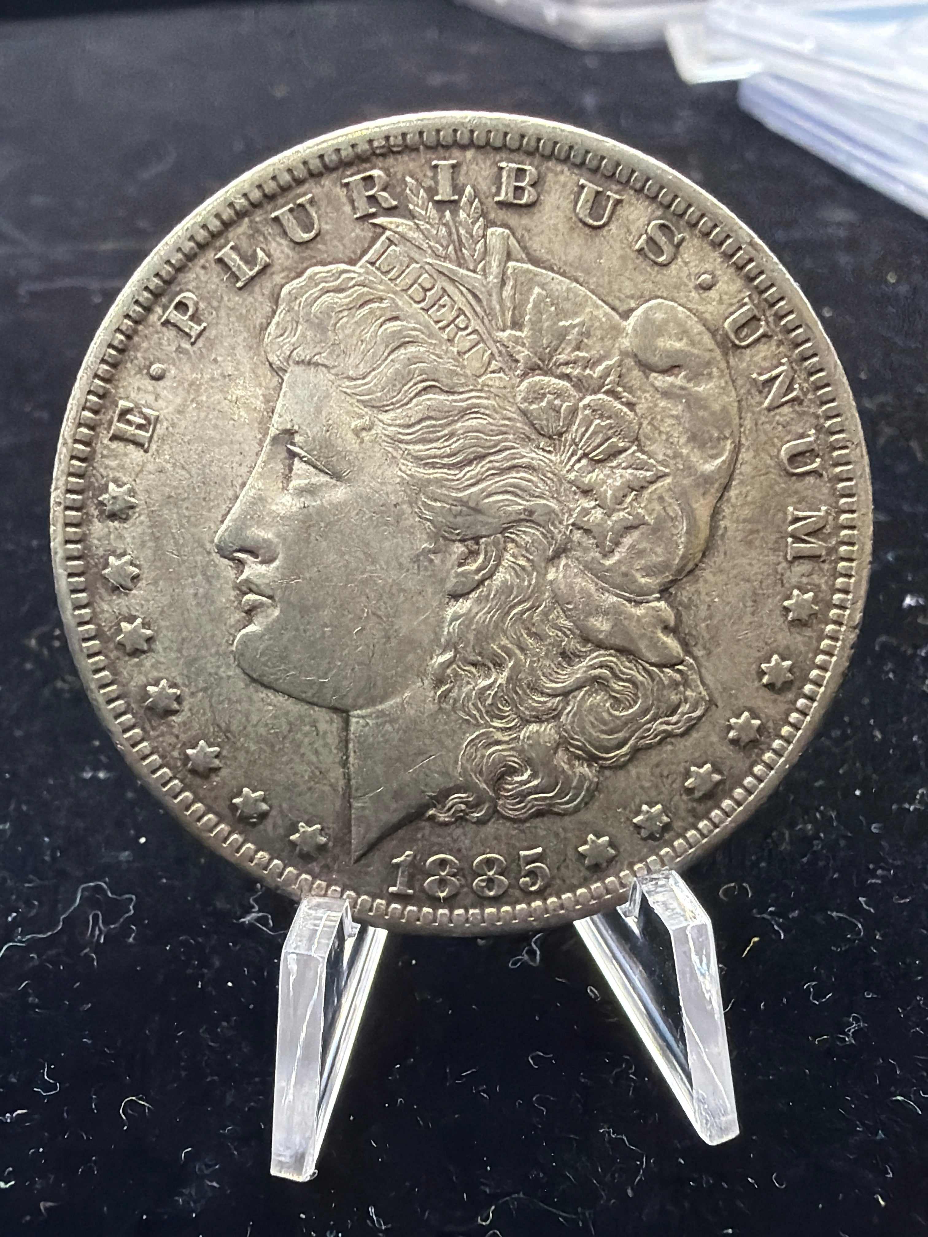 AU+ 1885-O Morgan Dollar - US Silver $1 coin
