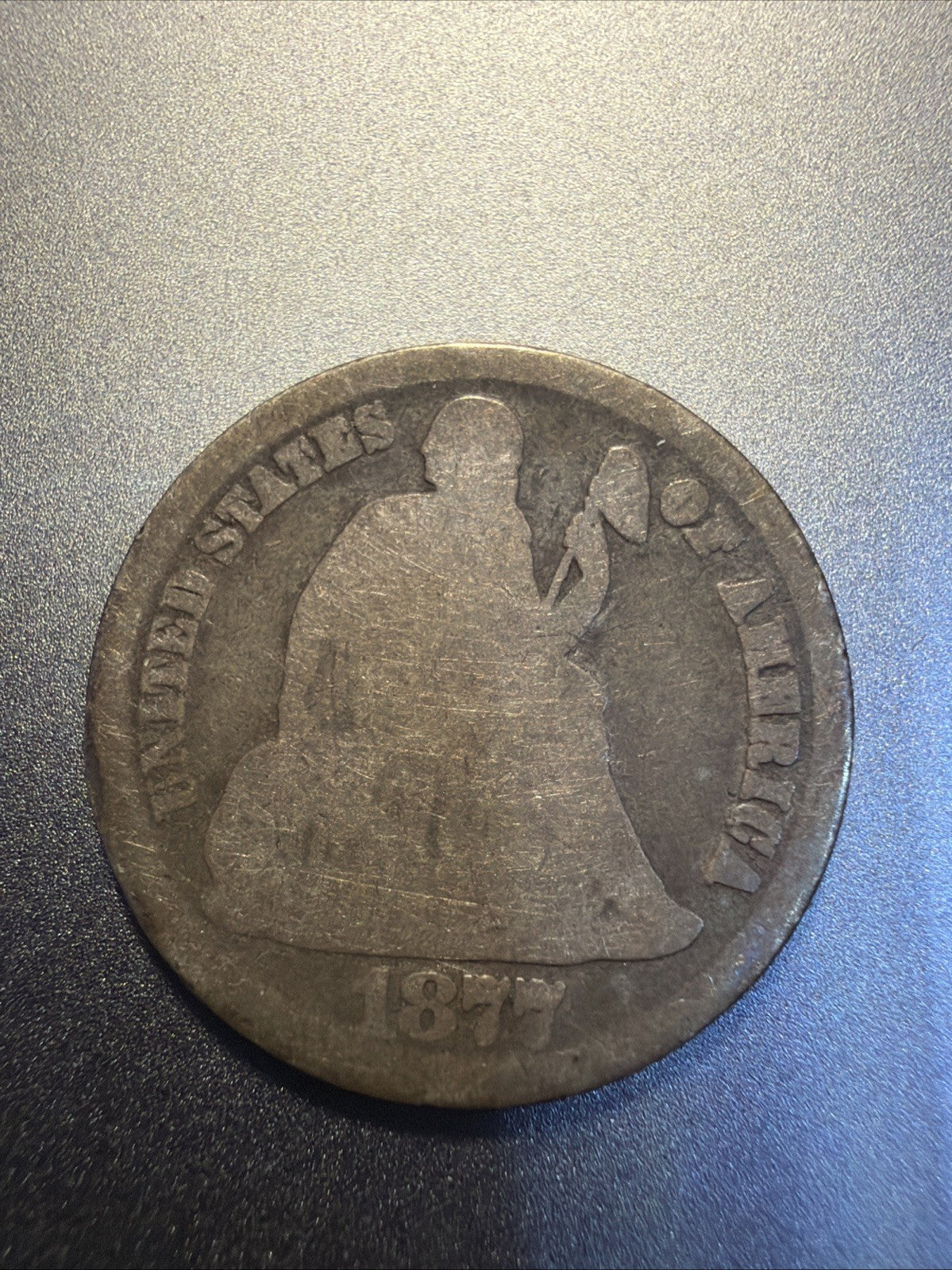 1877-CC Carson City Seated Liberty Dime Silver 10C G Good0