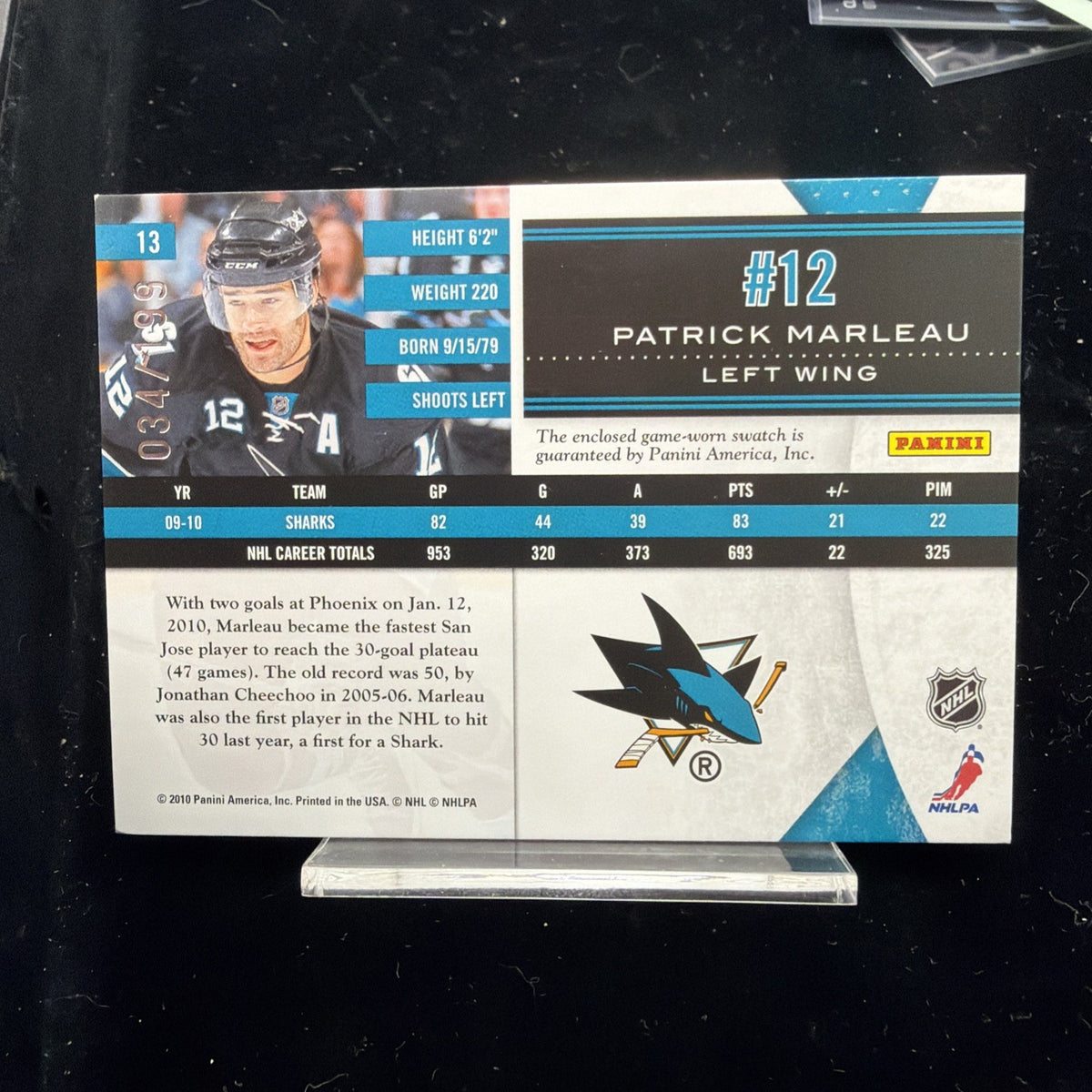 2010-11 Limited Threads /199 Patrick Marleau #131