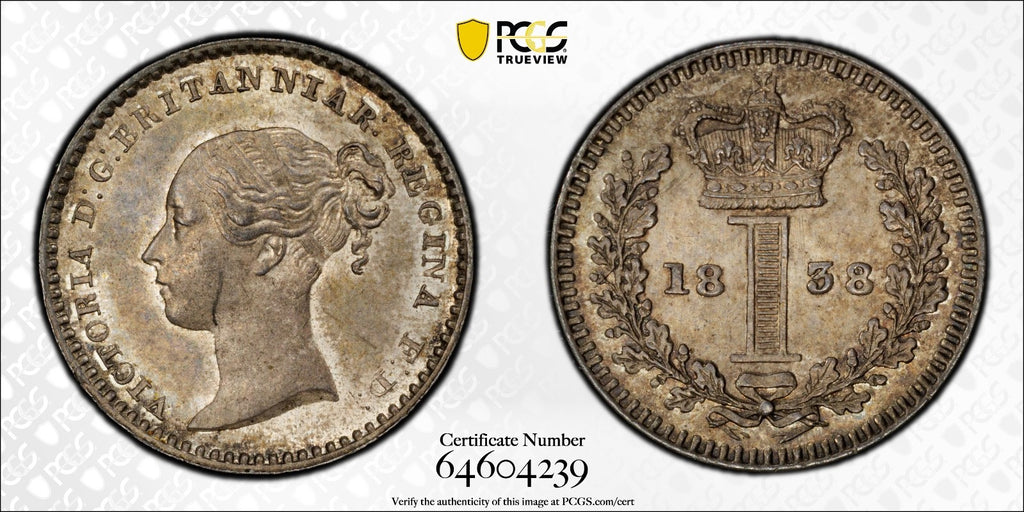 1838 ENGLAND MAUNDY COIN SET - PCGS GRADED PROOF-LIKE COINS! Sterling silver gem1