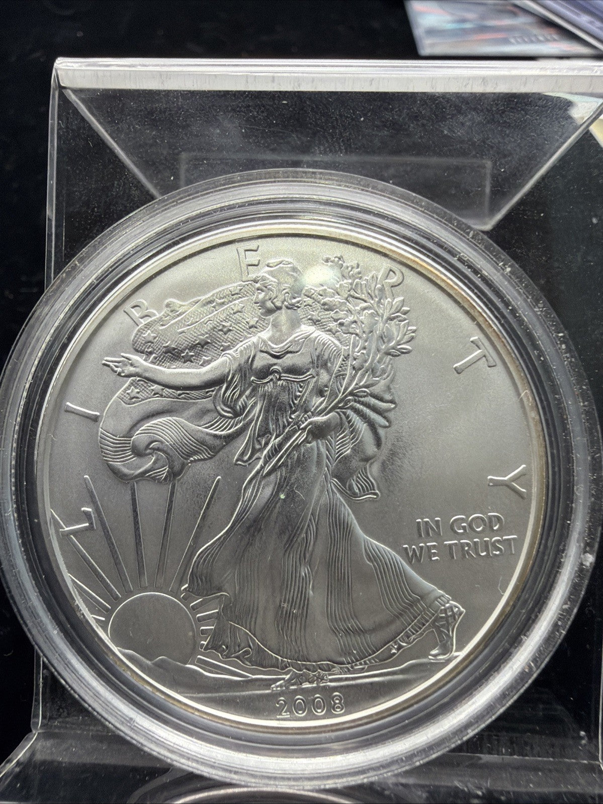 2008-W "Burnished" American Silver Eagle ASE West Point Mint  0