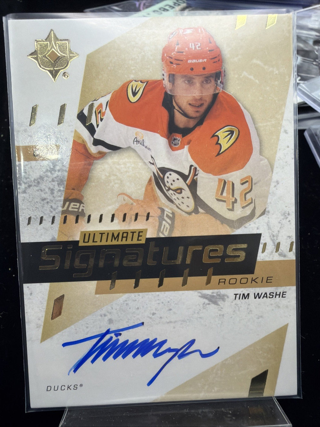 2025-26 UPPER DECK ULTIMATE ULTIMATE SIGNATURES ROOKIE AUTO TIM WASHE DUCKS0