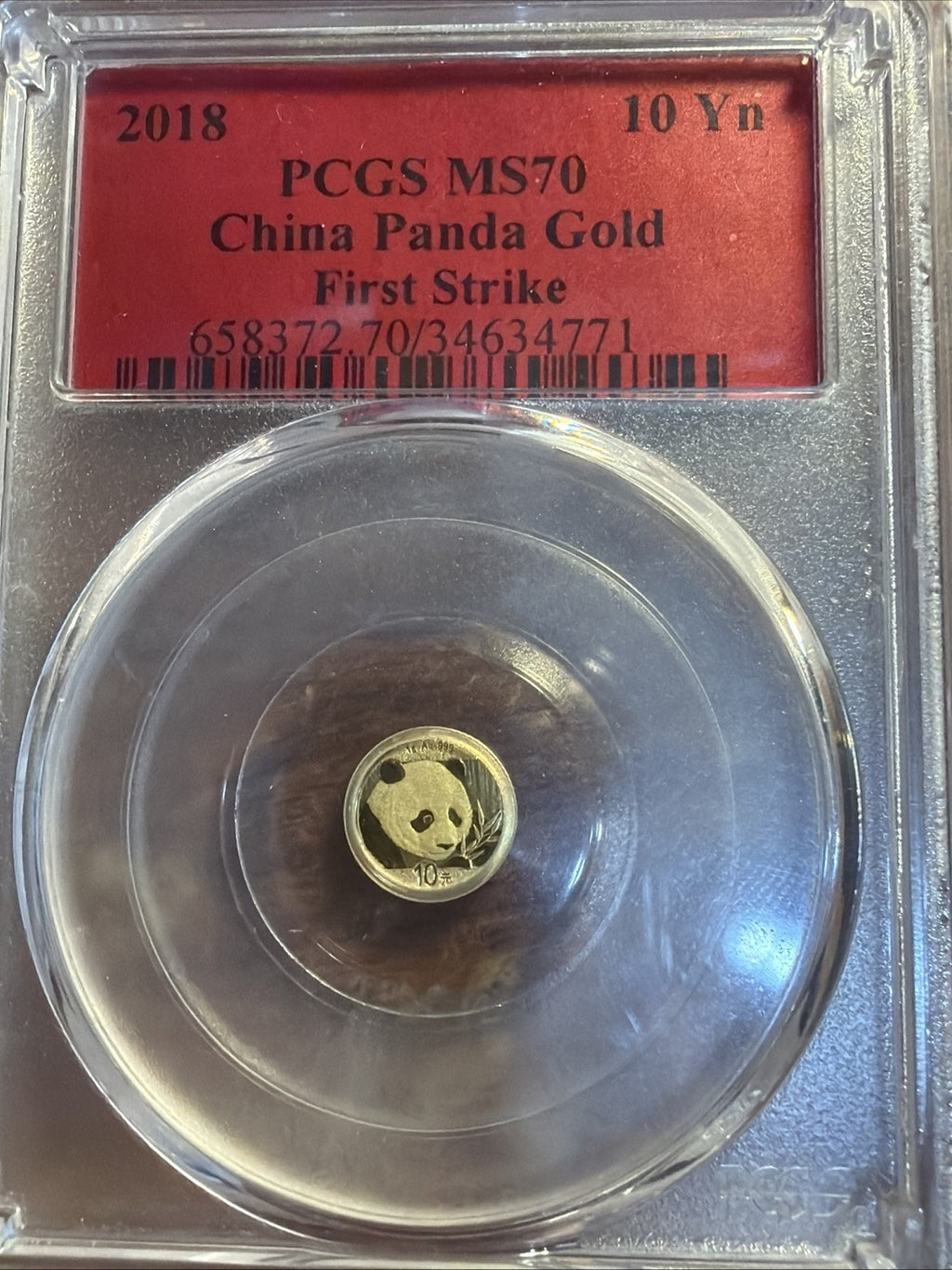 2018 PCGS MS 70 10YN China Panda GOLD COIN UNC 999 1g0