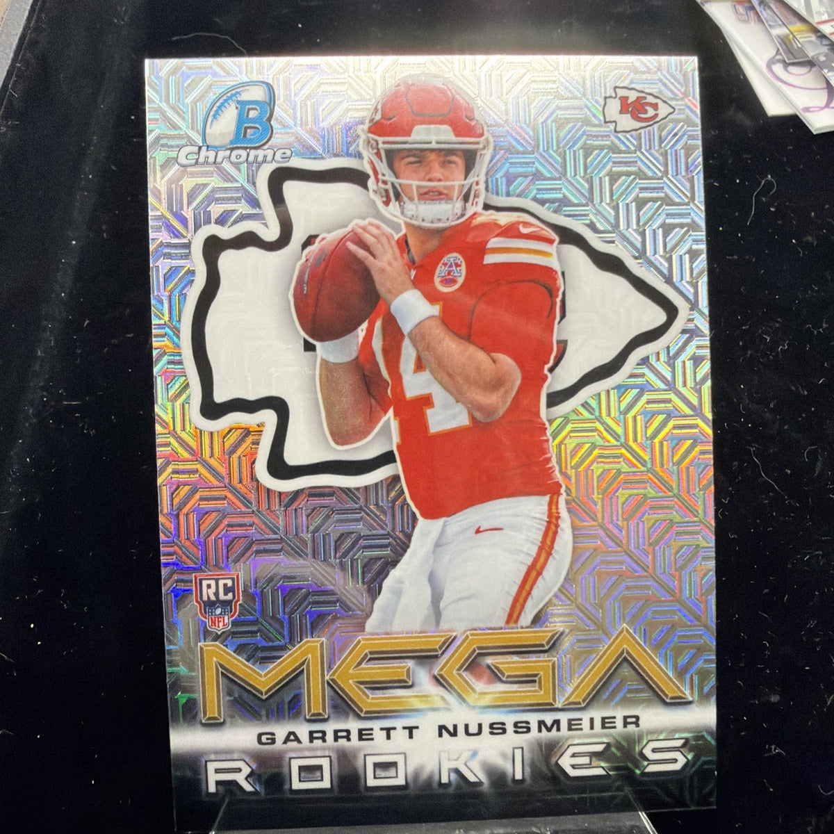 Topps 2026 Bowman Chrome Mojo Mega Rookies Garrett Nussmeier RC #MR-4 KC Chiefs0