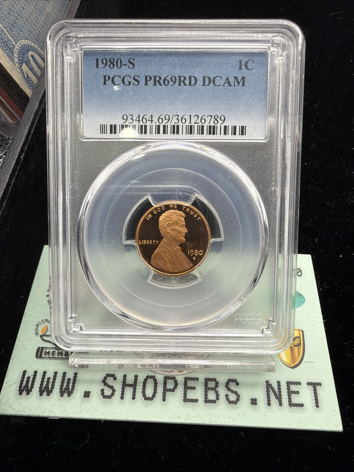1980-S Lincoln Memorial Cent PR69 RD DCAM PCGS Blue Label0