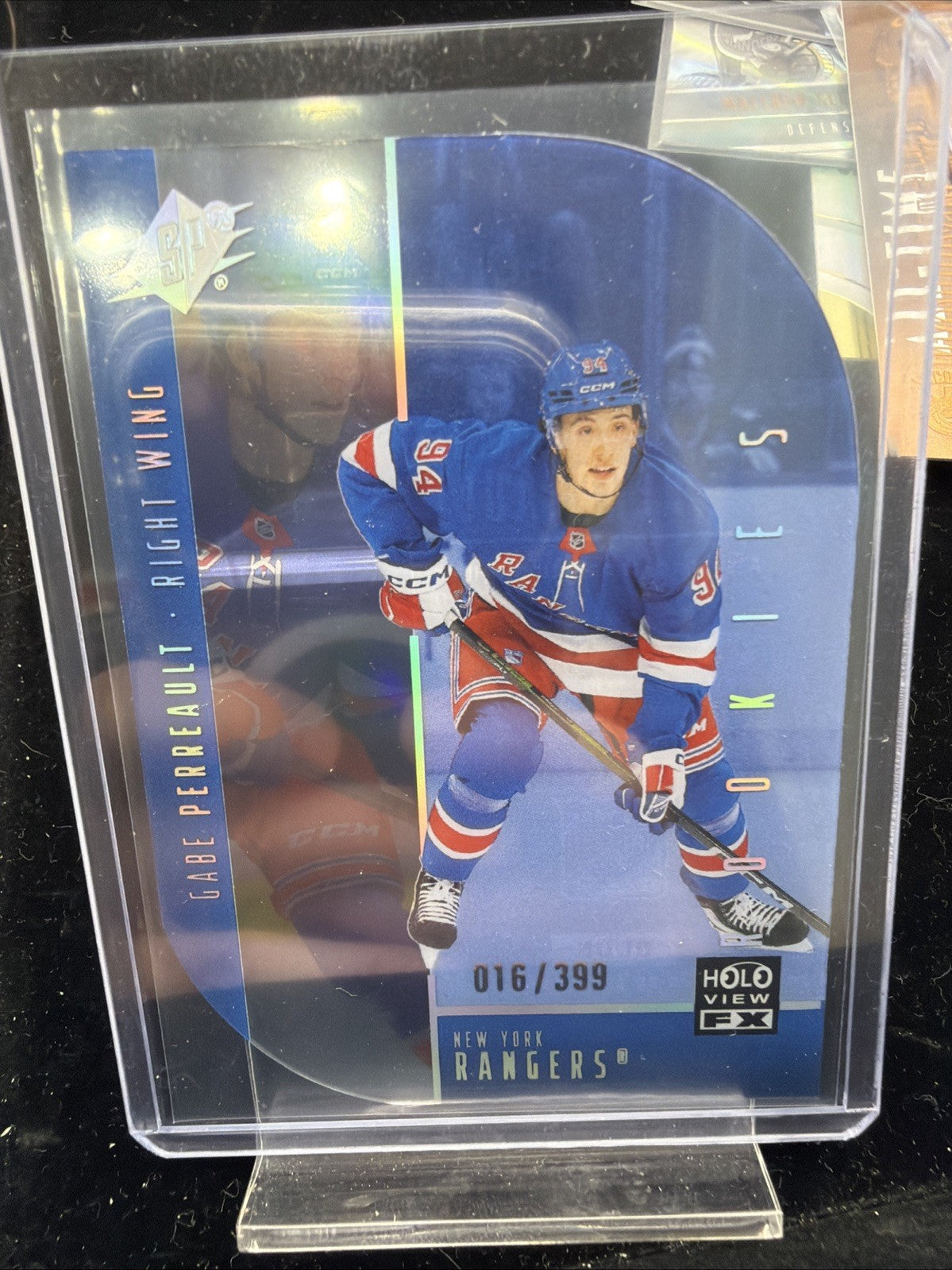 2025-26 SPx Gabe Perreault RC Holoview F/X Blue /399 Color Match! #HV-330