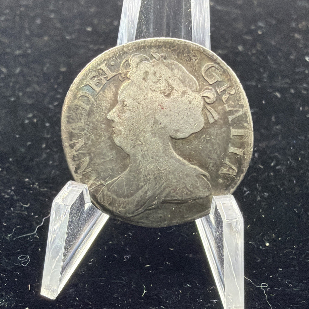 1711 Great Britain Sixpence Queen Anne Sterling Silver Coin VF+0