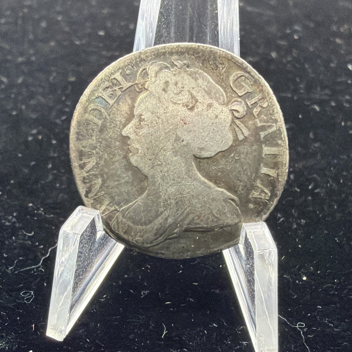 1711 Great Britain Sixpence Queen Anne Sterling Silver Coin VF+0