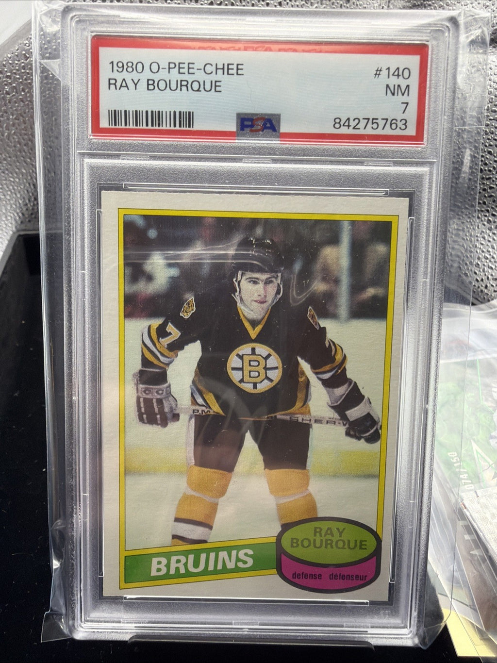 1980-81  Ray Bourque OPC O-Pee-Chee RC Rookie PSA 70