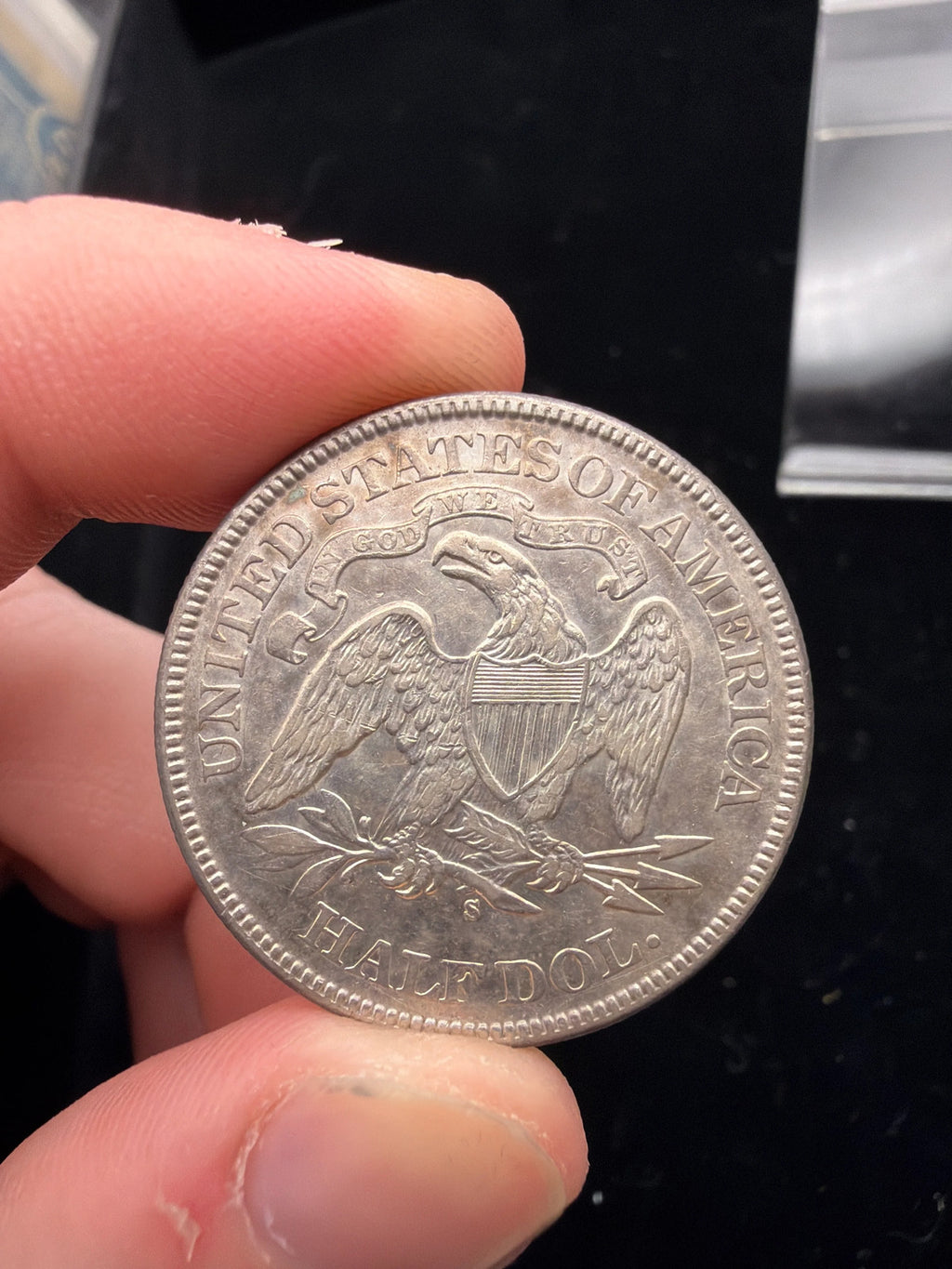 1876-S Seated Half AU/UNC - Rare US Silver Coin0