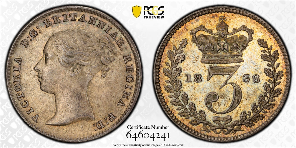 1838 ENGLAND MAUNDY COIN SET - PCGS GRADED PROOF-LIKE COINS! Sterling silver gem3
