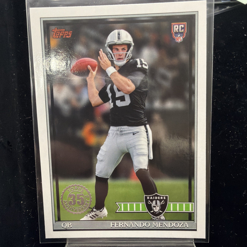 Fernando Mendoza 2026 Topps Flagship 1991 Rookie #91TR-1 Las Vegas Raiders RC0