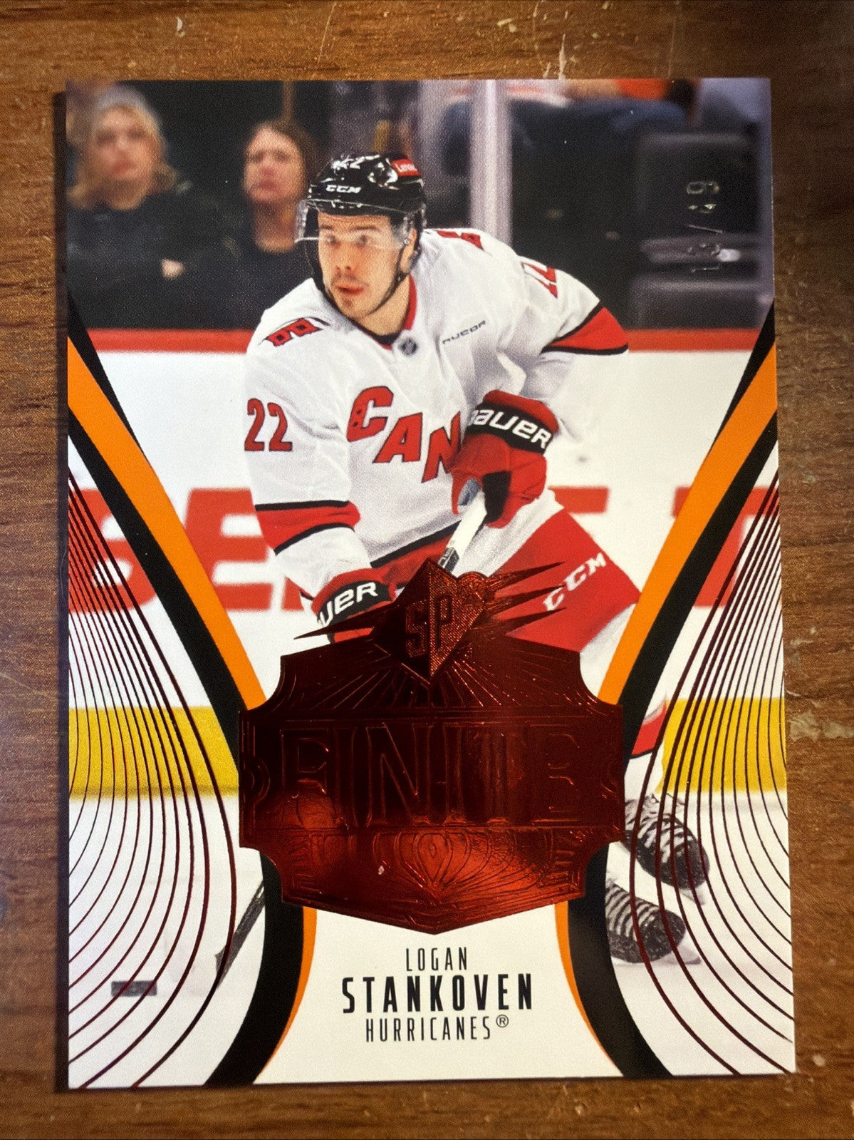 2025-26 SPx Logan Stankhoven Amber Finite/49 Color Match #210