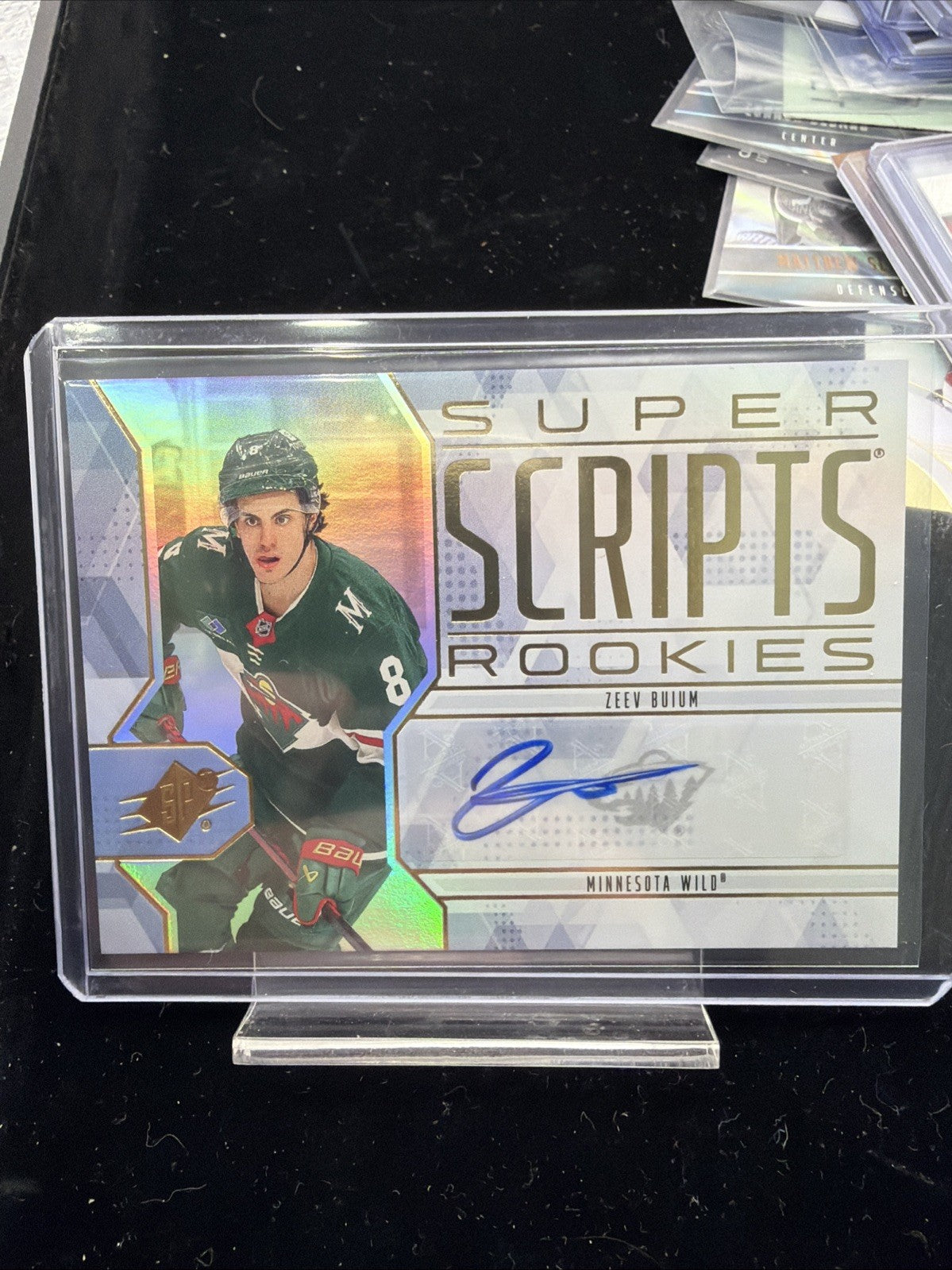 Zeev Buium Rookie Auto 2025-26 UD SPx Super Scripts #SSR-ZB NHL WILD RC0