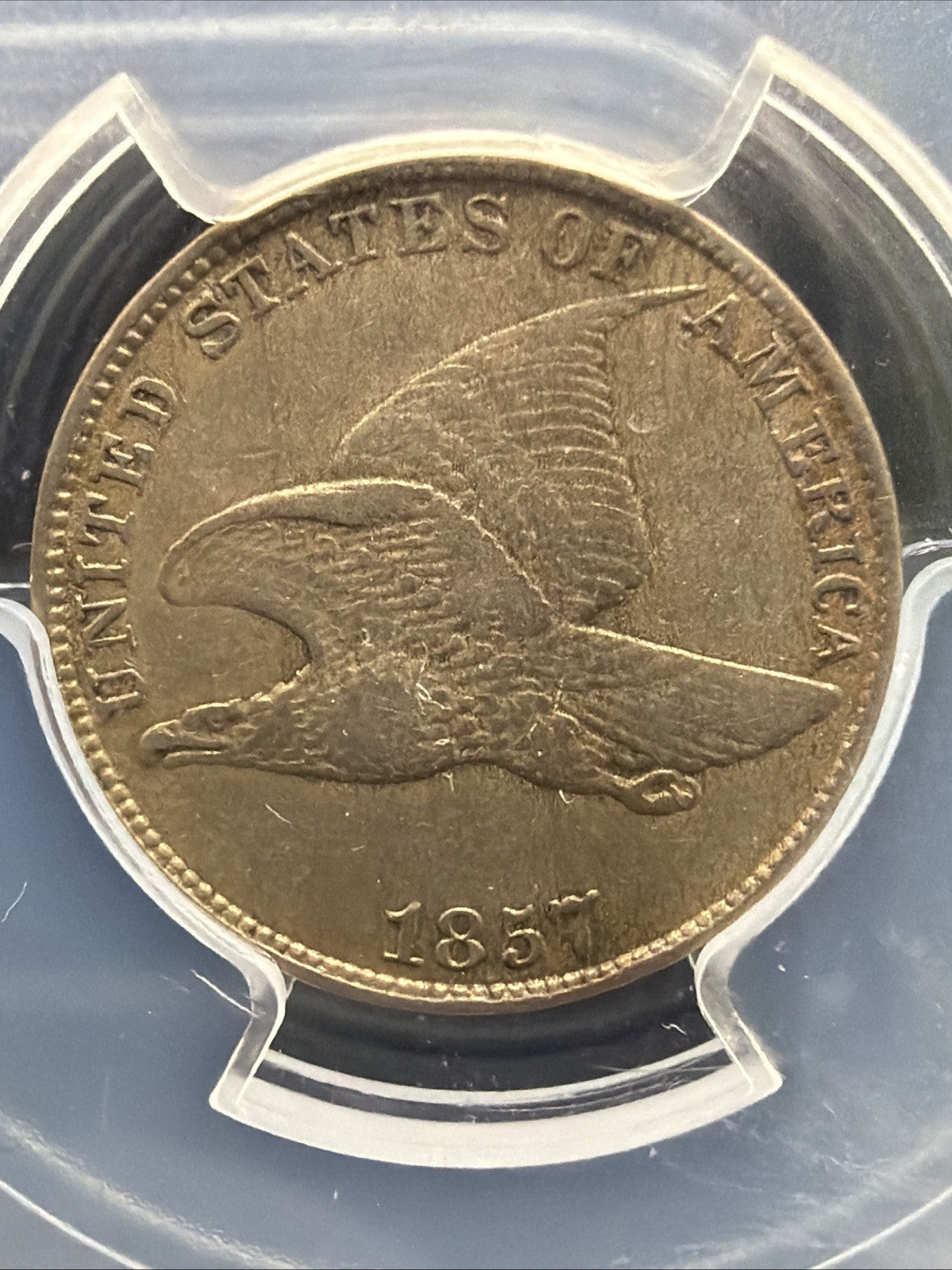 1857 Flying Eagle Cent, PCGS/CAC VF30 - Better Early Type, Scarce with CAC1