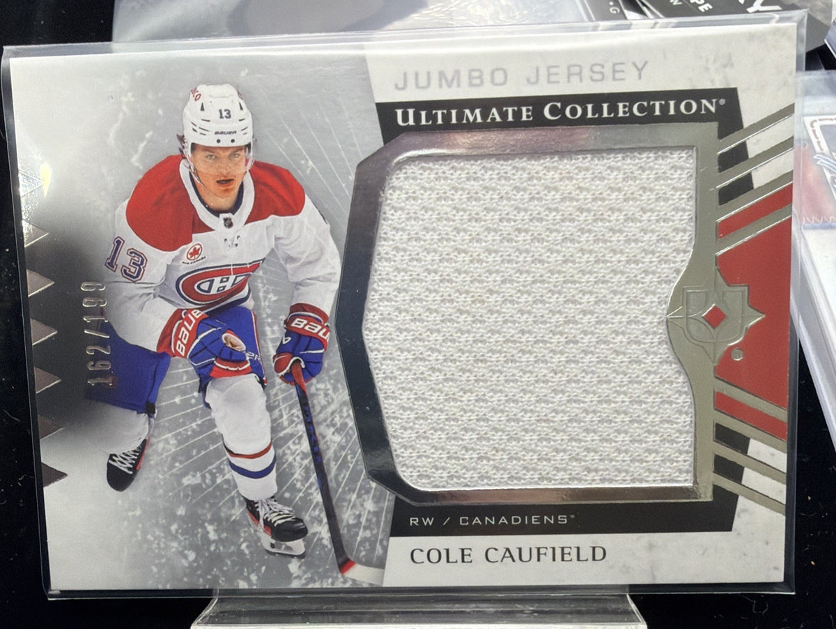 Cole Caufield 2025-26 Upper Deck Ultimate Jumbo Jersey Patch /199 Canadiens #440