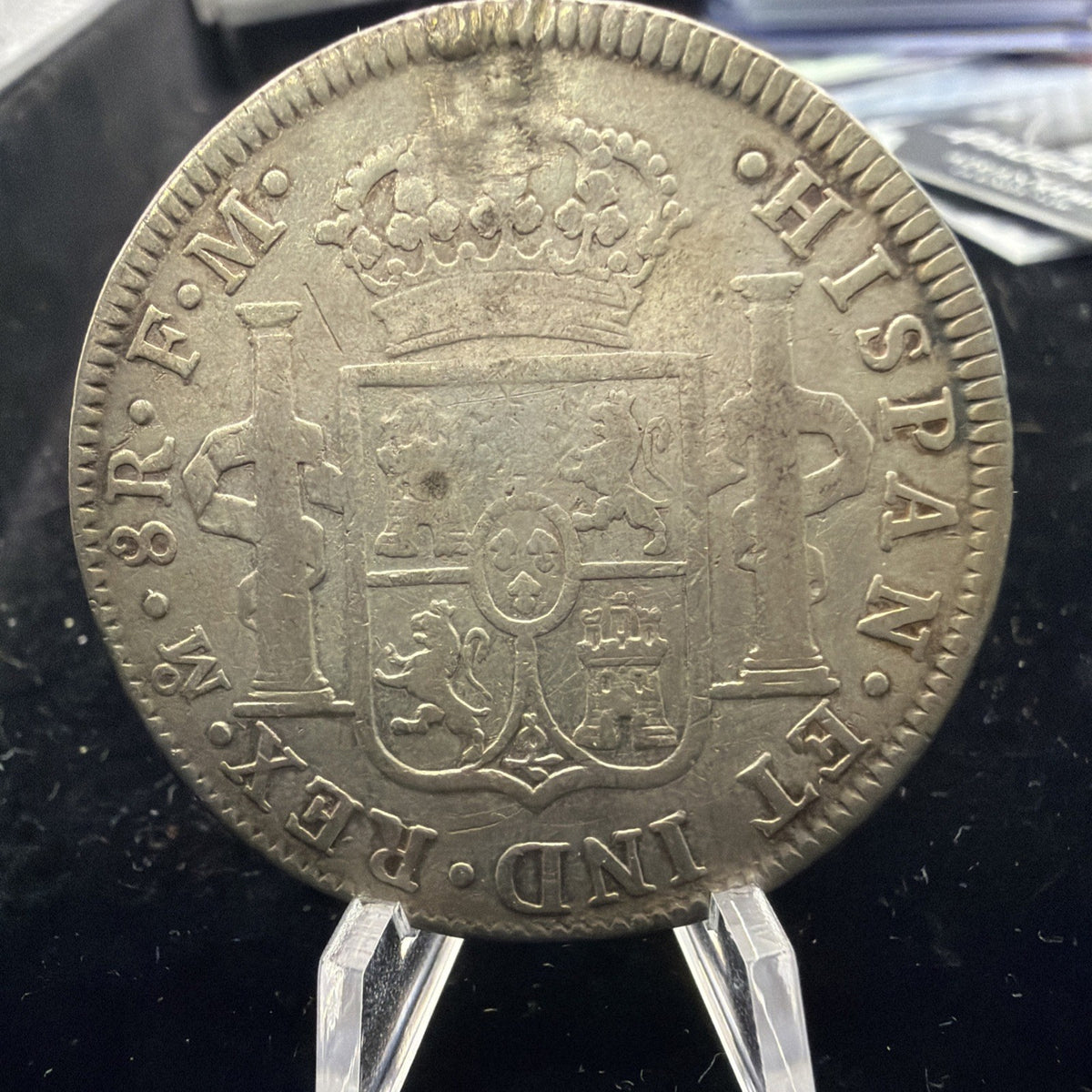 1796 Mexico 8 Reales Pillar Silver Dollar~Carolus 4 Plugged1