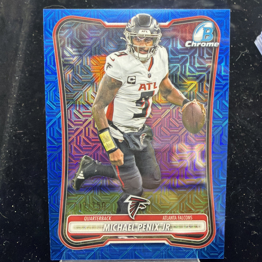 2026 Bowman Chrome Michael Penix Jr. Blue Mojo /150 BCV-4 Falcons0