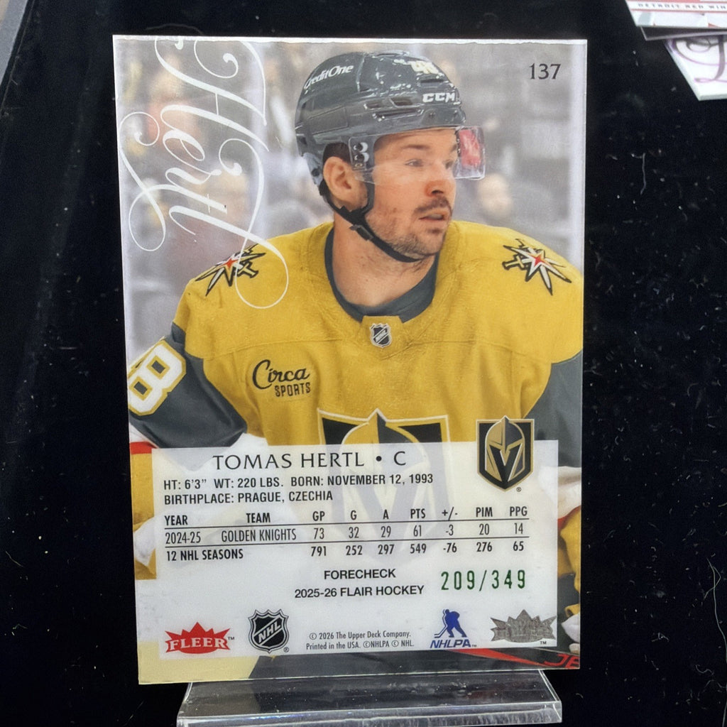 2025-26 Flair - Tomas Hertl #137 Image Variant B /3491