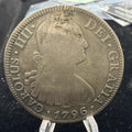 1796 Mexico 8 Reales Pillar Silver Dollar~Carolus 4 Plugged0