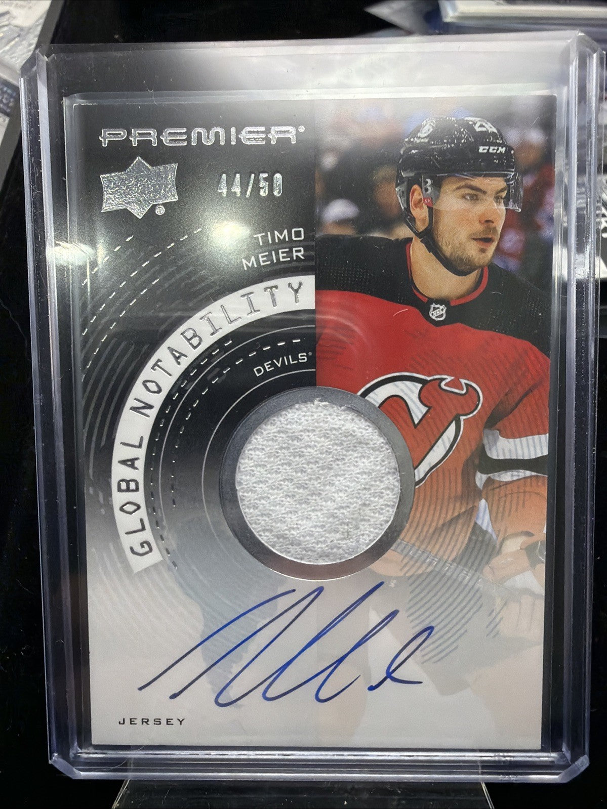 TIMO MEIER  2023-24  PREMIER  GLOBAL NOTABILITY AUTO JERSEY 44/500