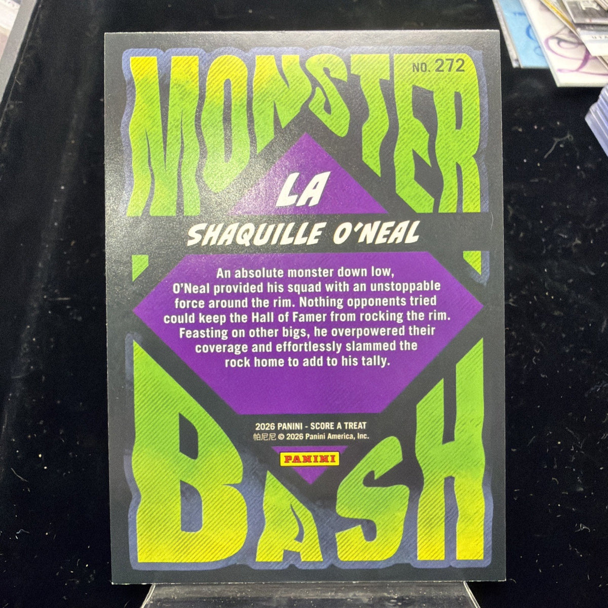Panini 2026 Monster Bash #272 Holo Webs Parallel Shaquille O'Neal Lakers1