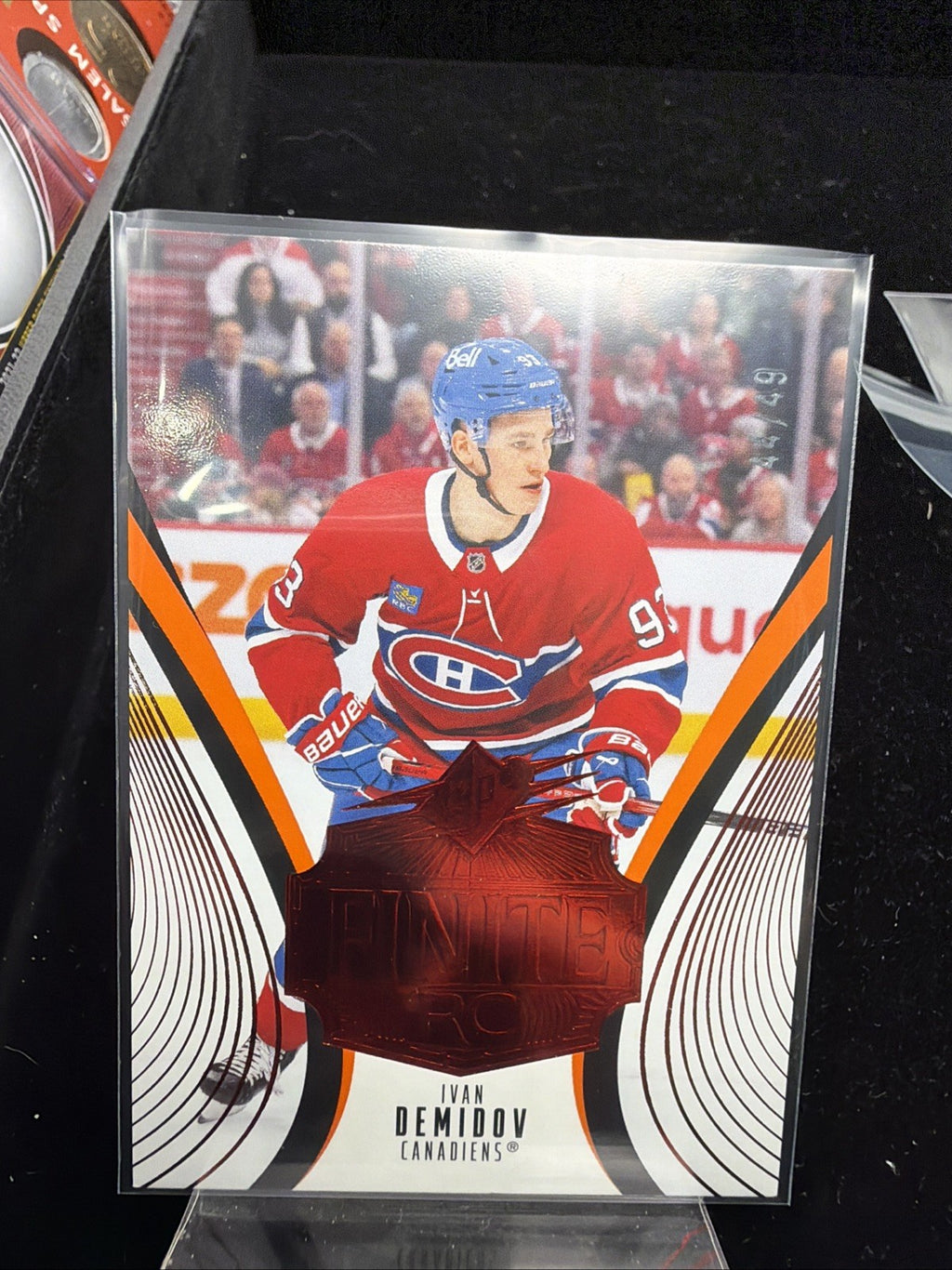 2025-26 SPX Ivan Demidov Finite Amber RC Canadiens Habs /49 COLOR MATCH0