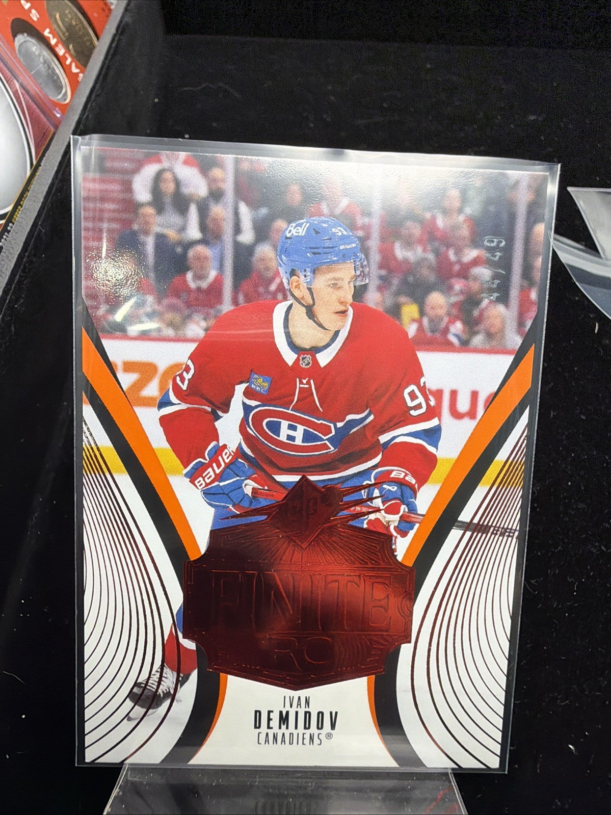 2025-26 SPX Ivan Demidov Finite Amber RC Canadiens Habs /49 COLOR MATCH0