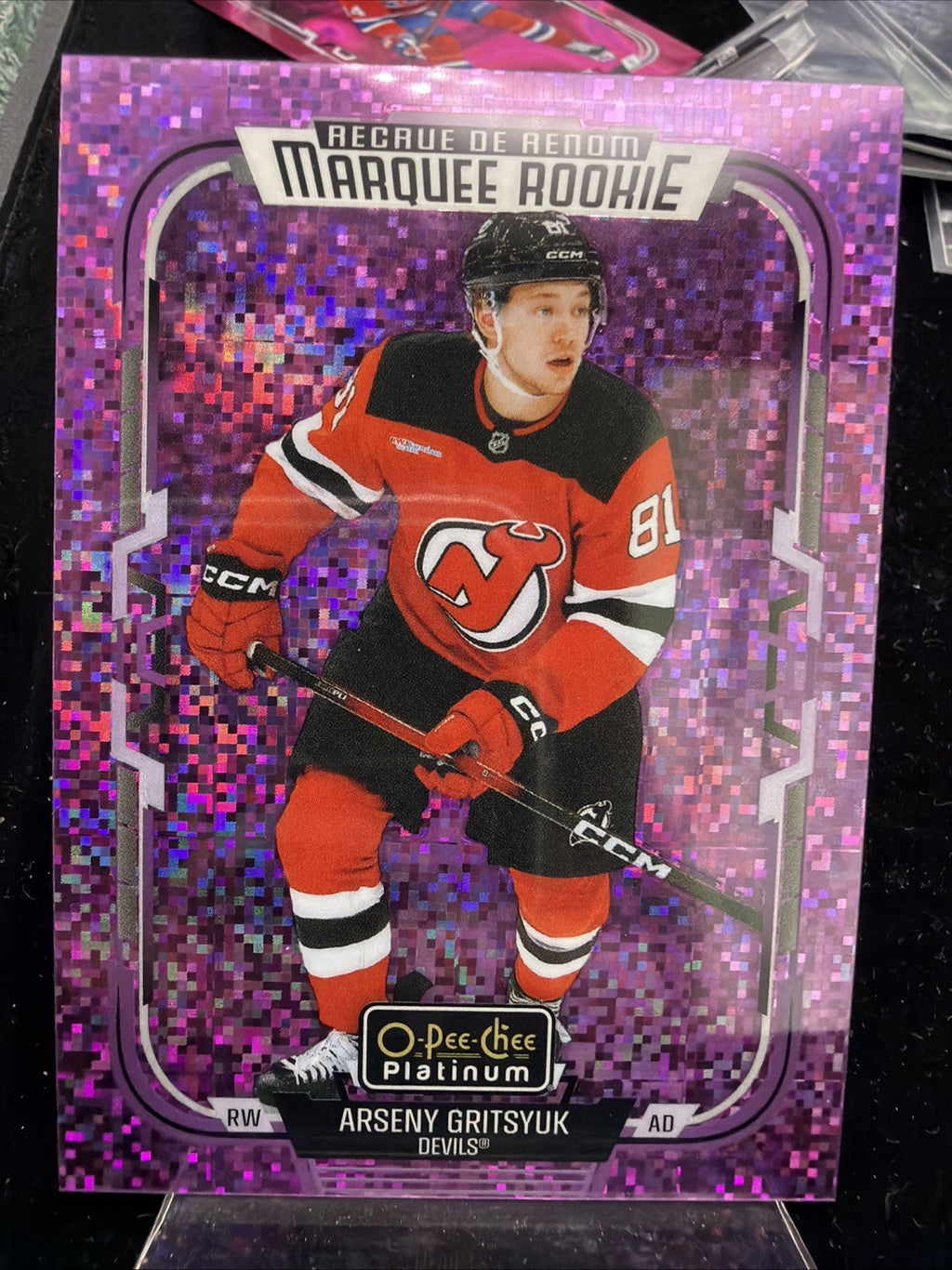 2025-26 O Pee Chee Platinum #279 Violet Pixels Rookie Arseny Gritsyuk /2990