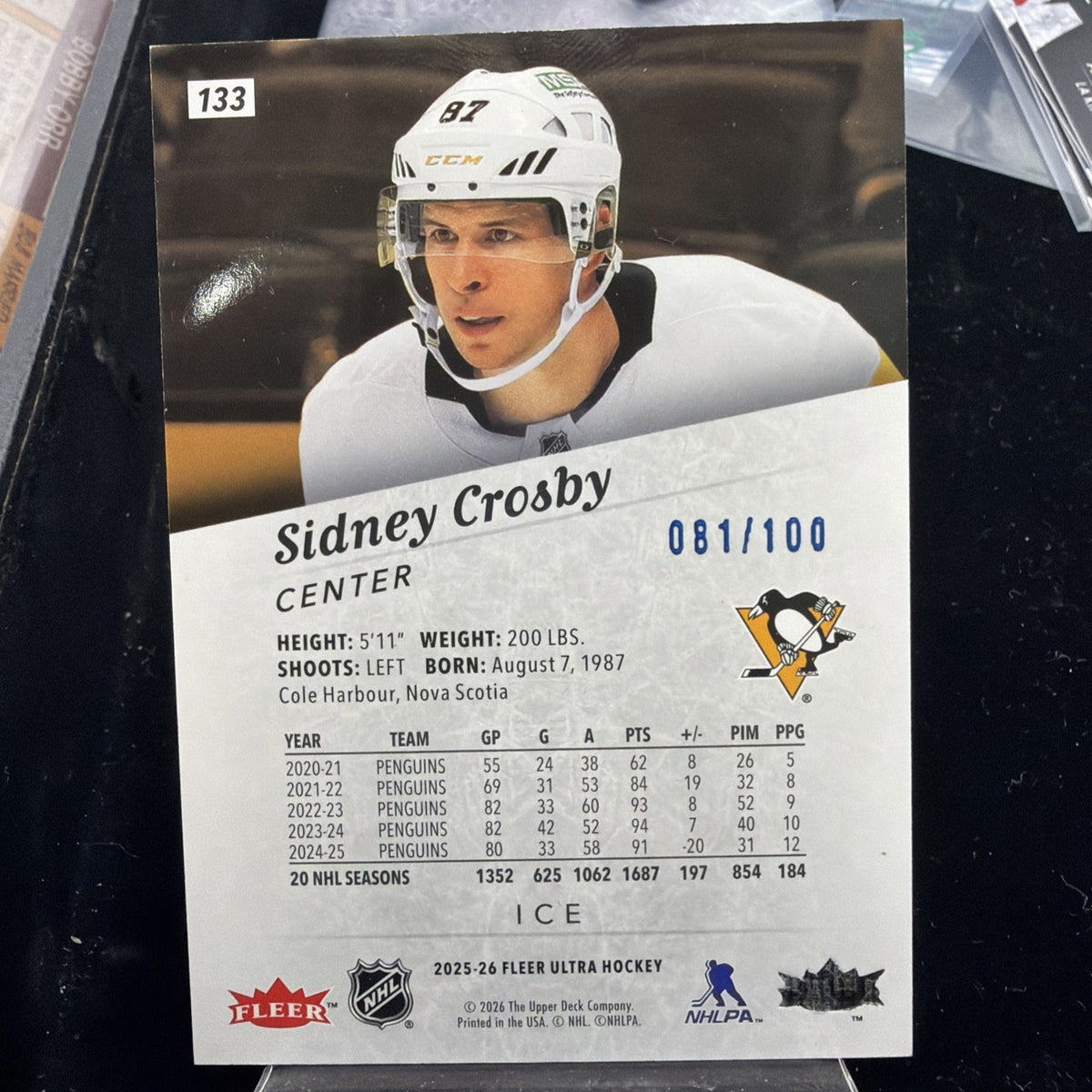 2025-26 Upper Deck Fleer Ultra SP Ice 17/100 Sidney Crosby #1331