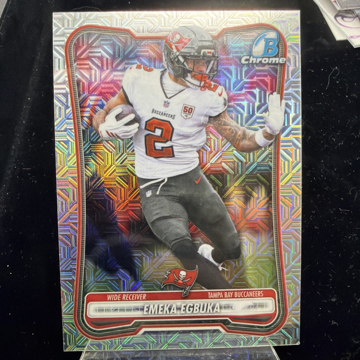 2026 Bowman Football Emeka Egbuka Mojo Refractor #BCV-93 Tampa Bay Buccaneers0