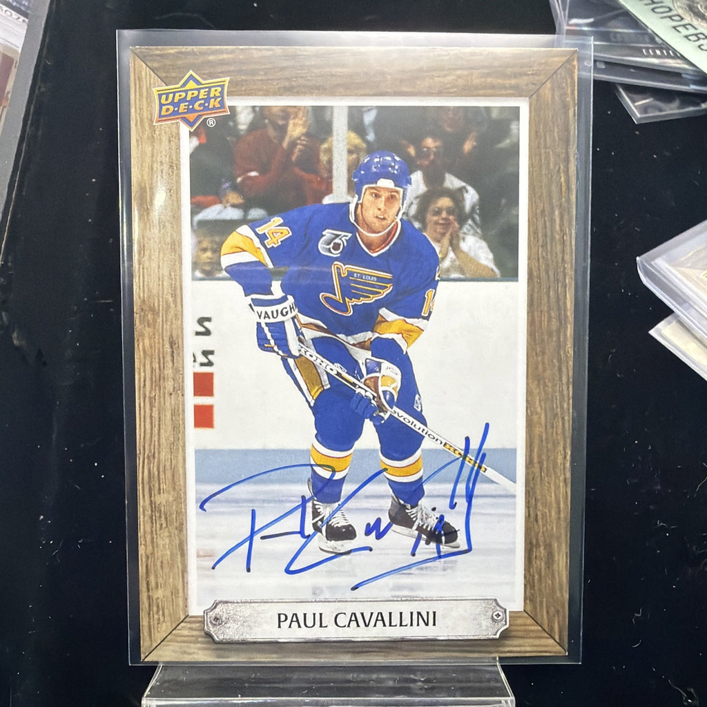  Upper Deck 2024-25 Engrained Icons Beehive Auto Paul Cavallini #BH-PC Blues0