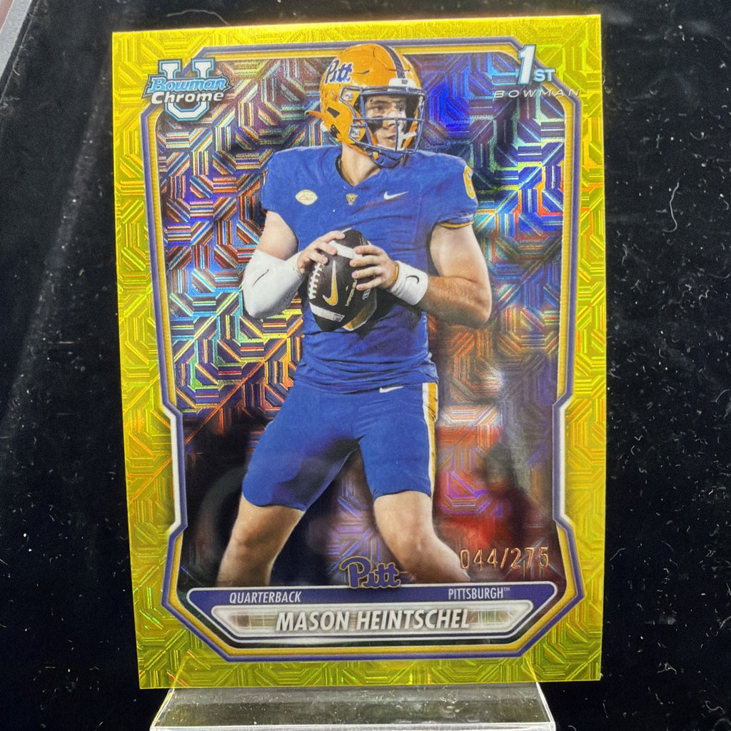 2026 Bowman Chrome 1st Yellow Mojo/275 Mason Heintschel, Pittsburgh University0