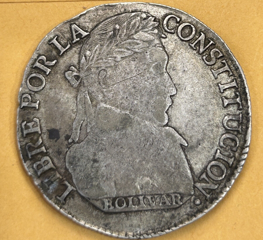 1830 4 SOLES BOLIVIA SILVER COIN XF0