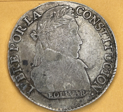 1830 4 SOLES BOLIVIA SILVER COIN XF0