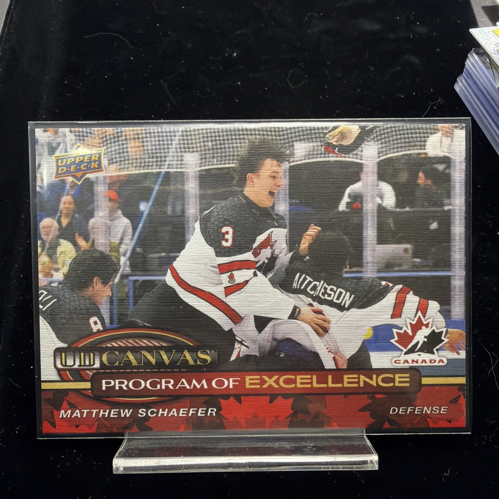 2025 UPPER DECK SERIES 2 MATTHEW SCHAEFER UD CANVAS PROGRAM OF EXCELLENCE RC0