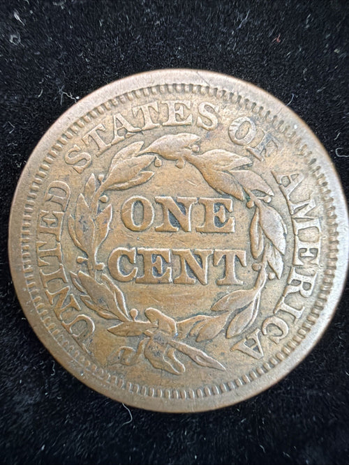 1848 US Large Cent 1c, Nice US Copper Coin1