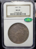 1885 O Morgan Dollar   NGC MS64 CAC   Beautiful Toning & Luster! PQ+0
