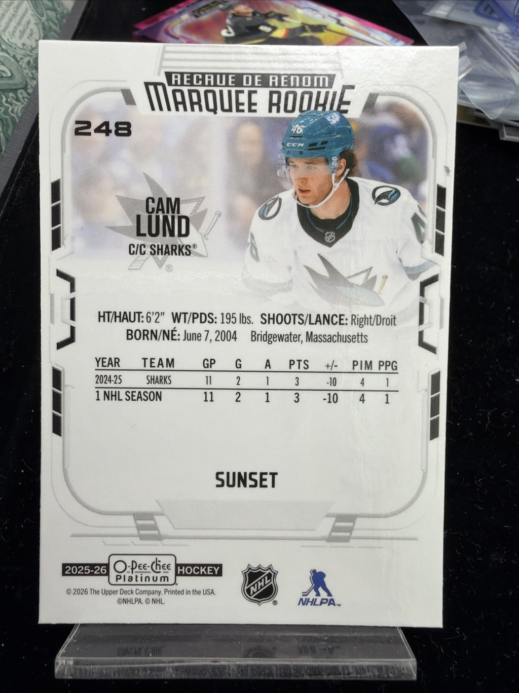 Cam Lund 2025-26 O-Pee-Chee Platinum #248 Sunset1