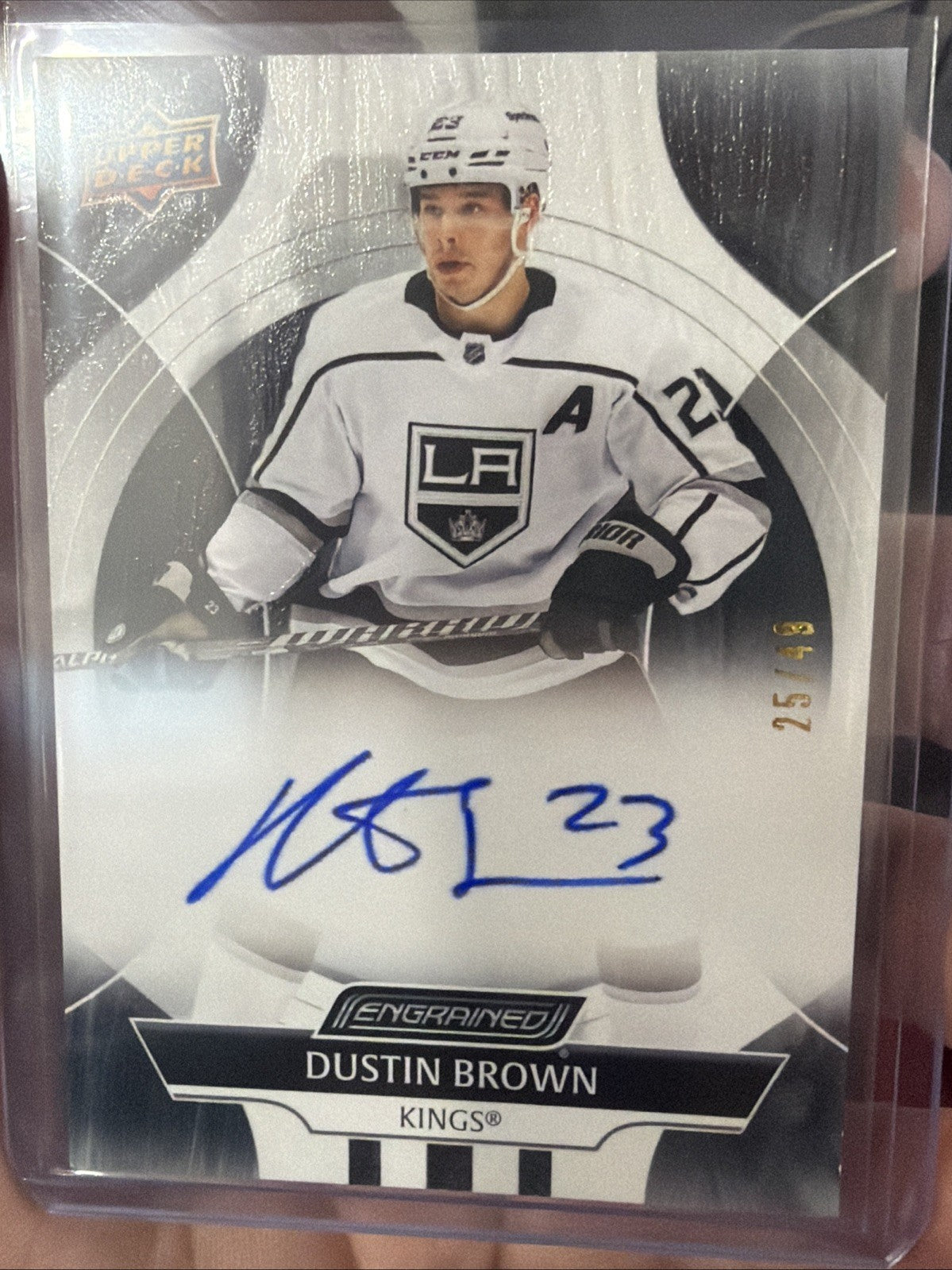 2024-25 Upper Deck Engrained Icons Auto Ebony #CADI Dustin Brown /49 #X156180