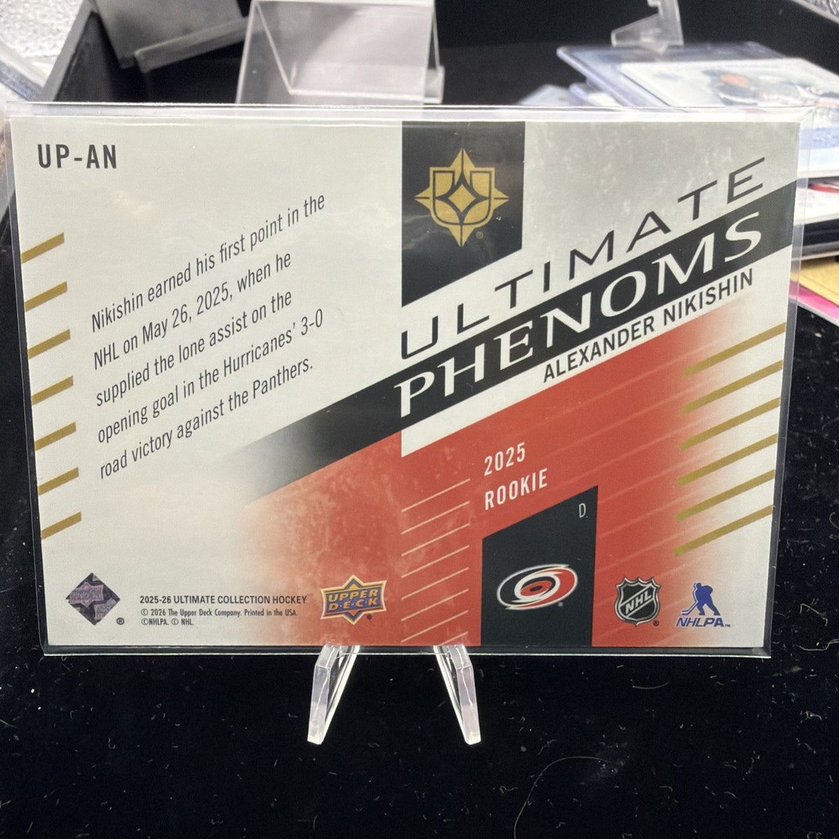 2025-26 UD Ultimate Collection Hockey #UP-AN Ultimate Phenoms Alexander Nikishin1