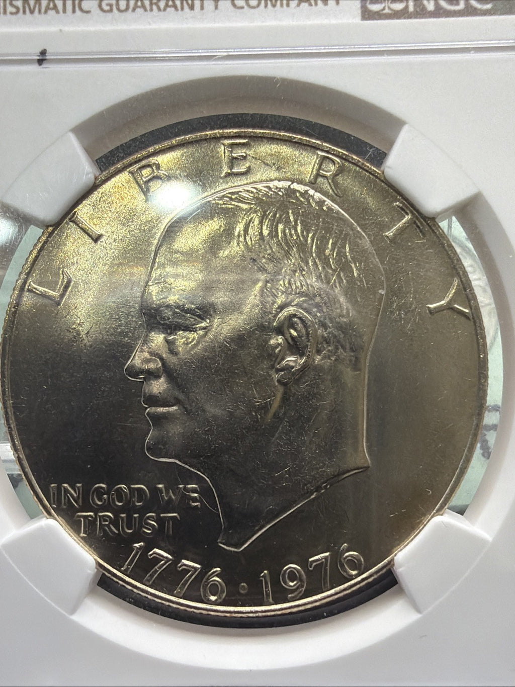 1976 Eisenhower Ike Dollar NGC MS65 Type 1  Bicentennial Coin1
